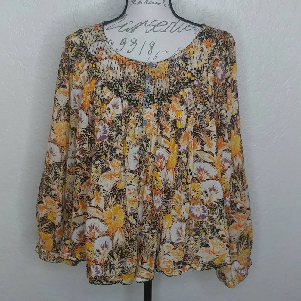 We The Free Floral Top Size Medium